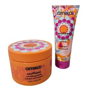 Lot of 2 AMIKA Soulfood Nourishing Hair Mask Full Size‎ All Hair Types